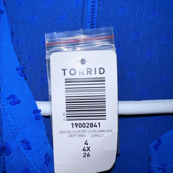 NWT Torrid Pleated Blue Flowy Dress - Picture 4 of 7